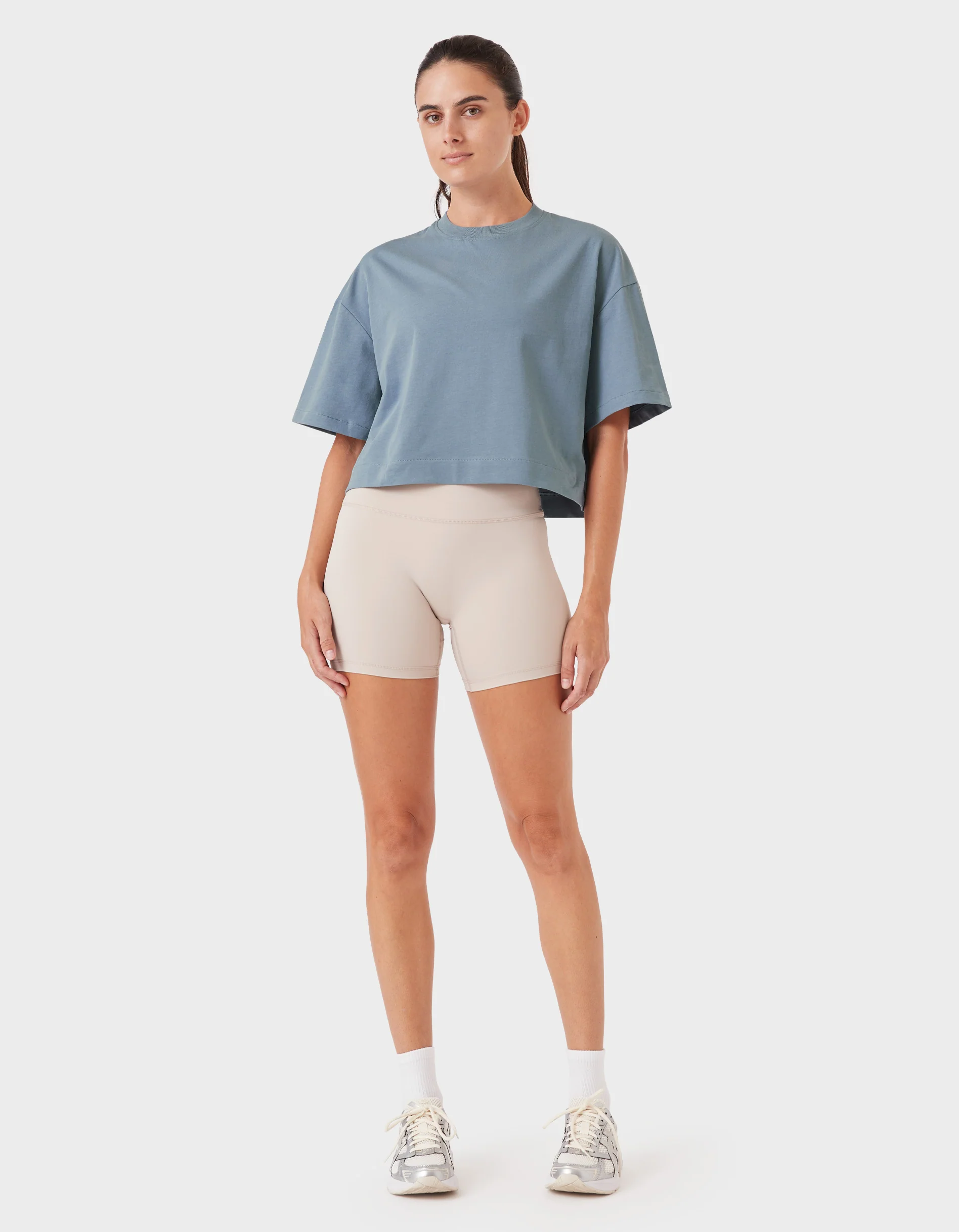 Float Crop Tee Chalk Blue - Image 4