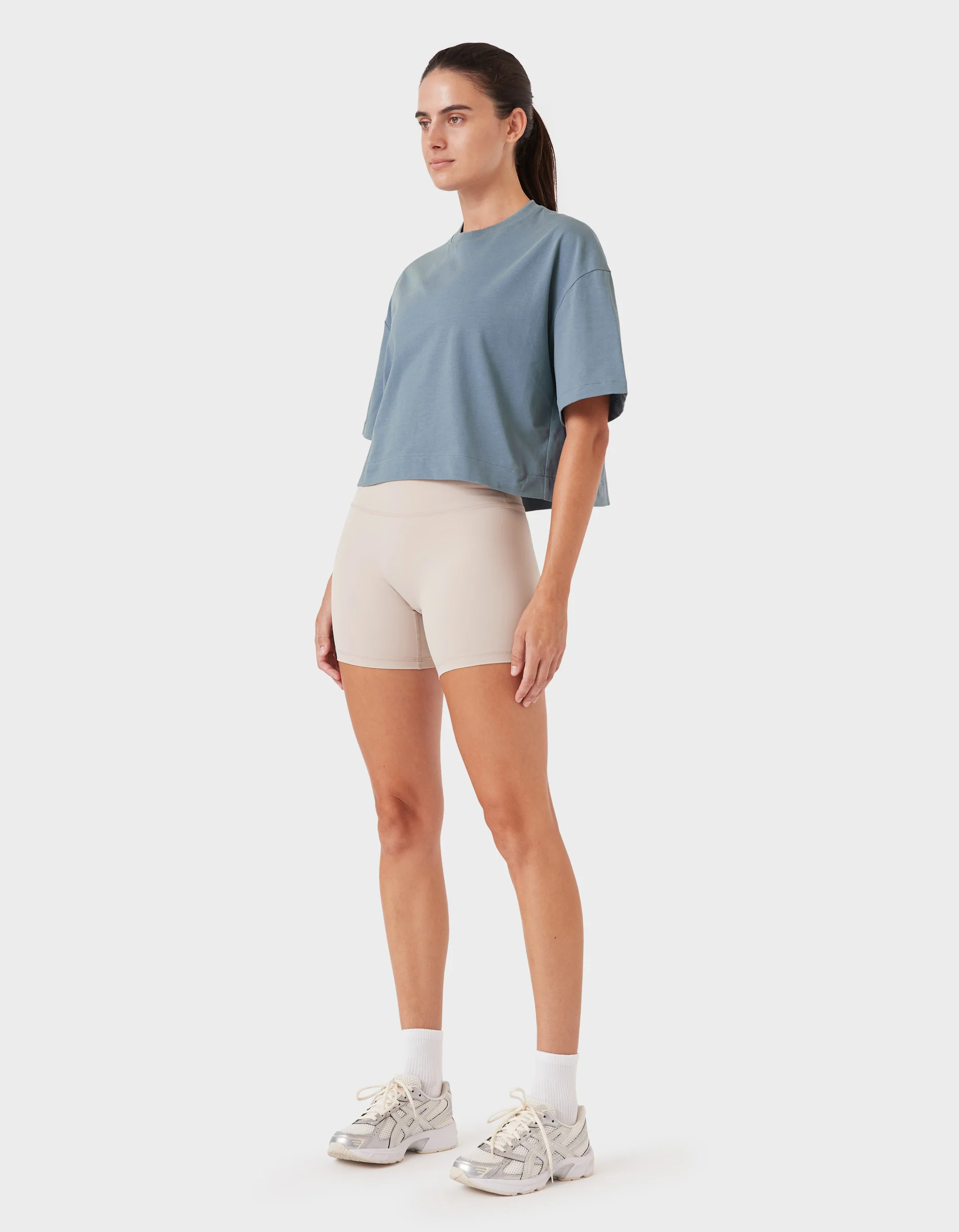 Float Crop Tee Chalk Blue - Image 5