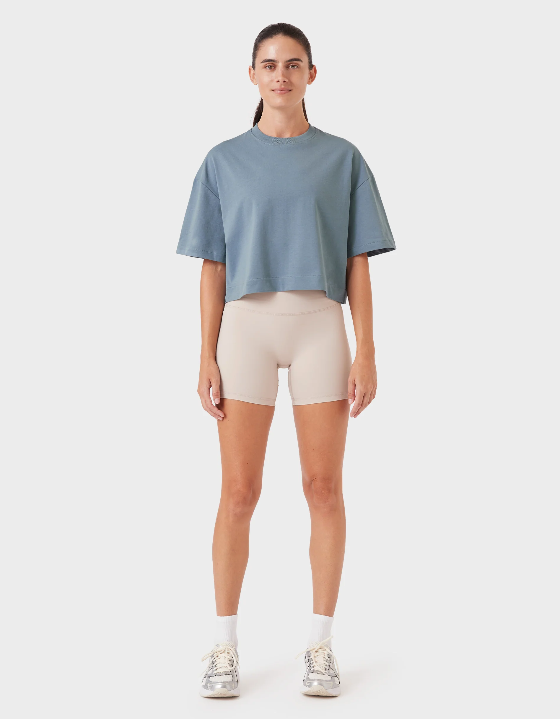 Float Crop Tee Chalk Blue - Image 6
