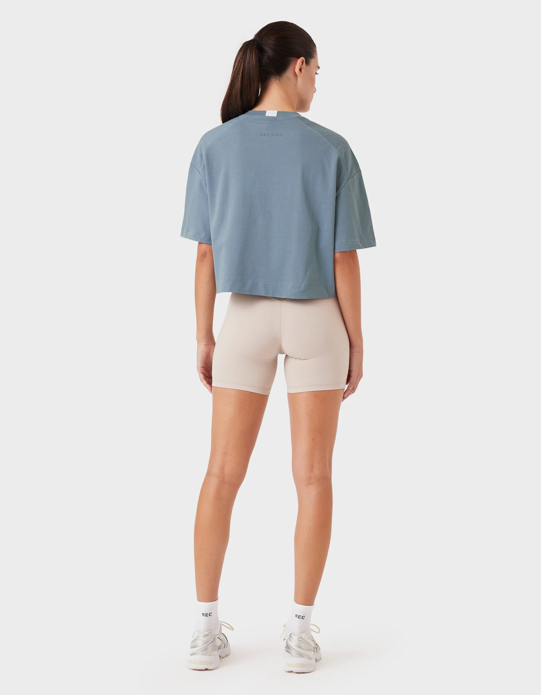 Float Crop Tee Chalk Blue - Image 7