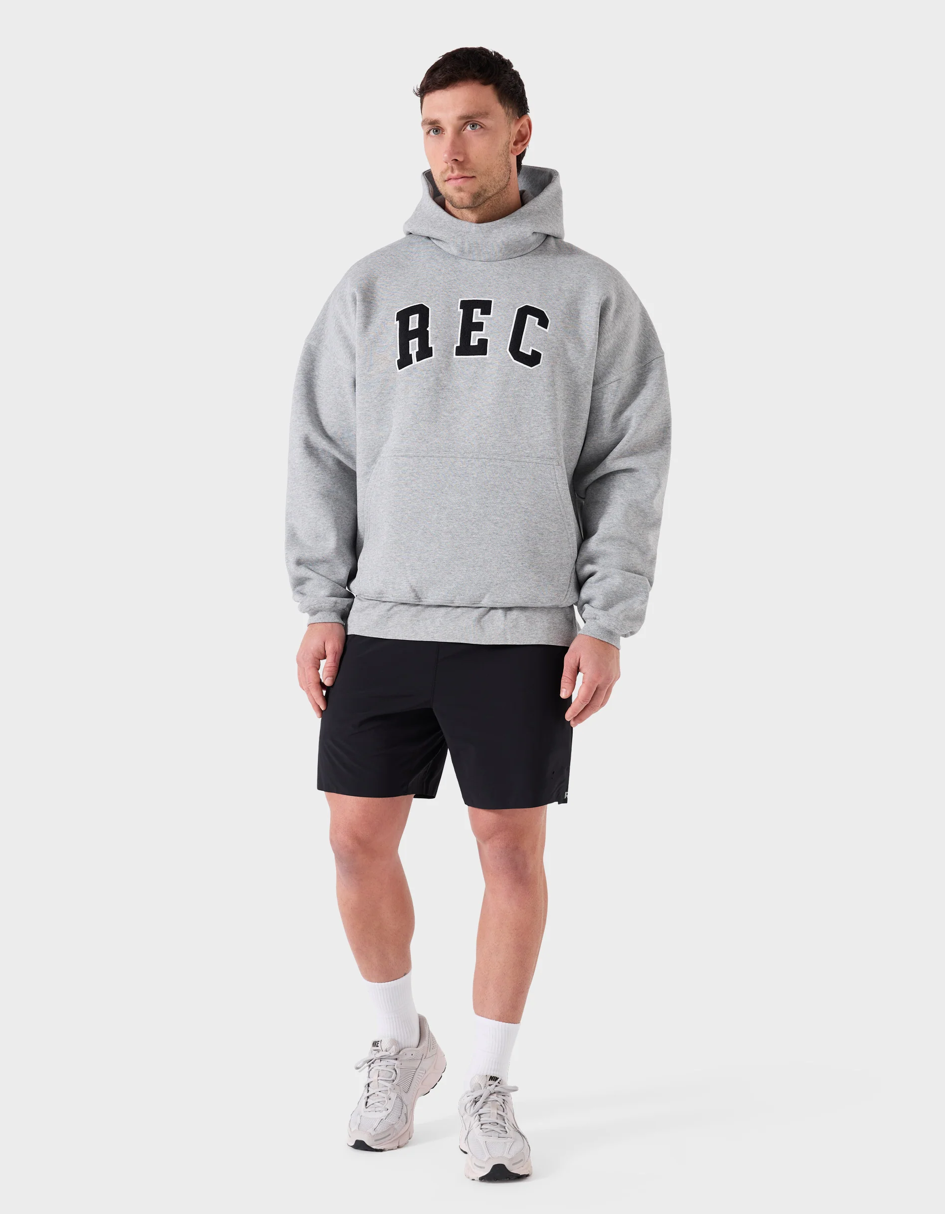 Mass Fleece REC Hood Grey Marle - Image 3