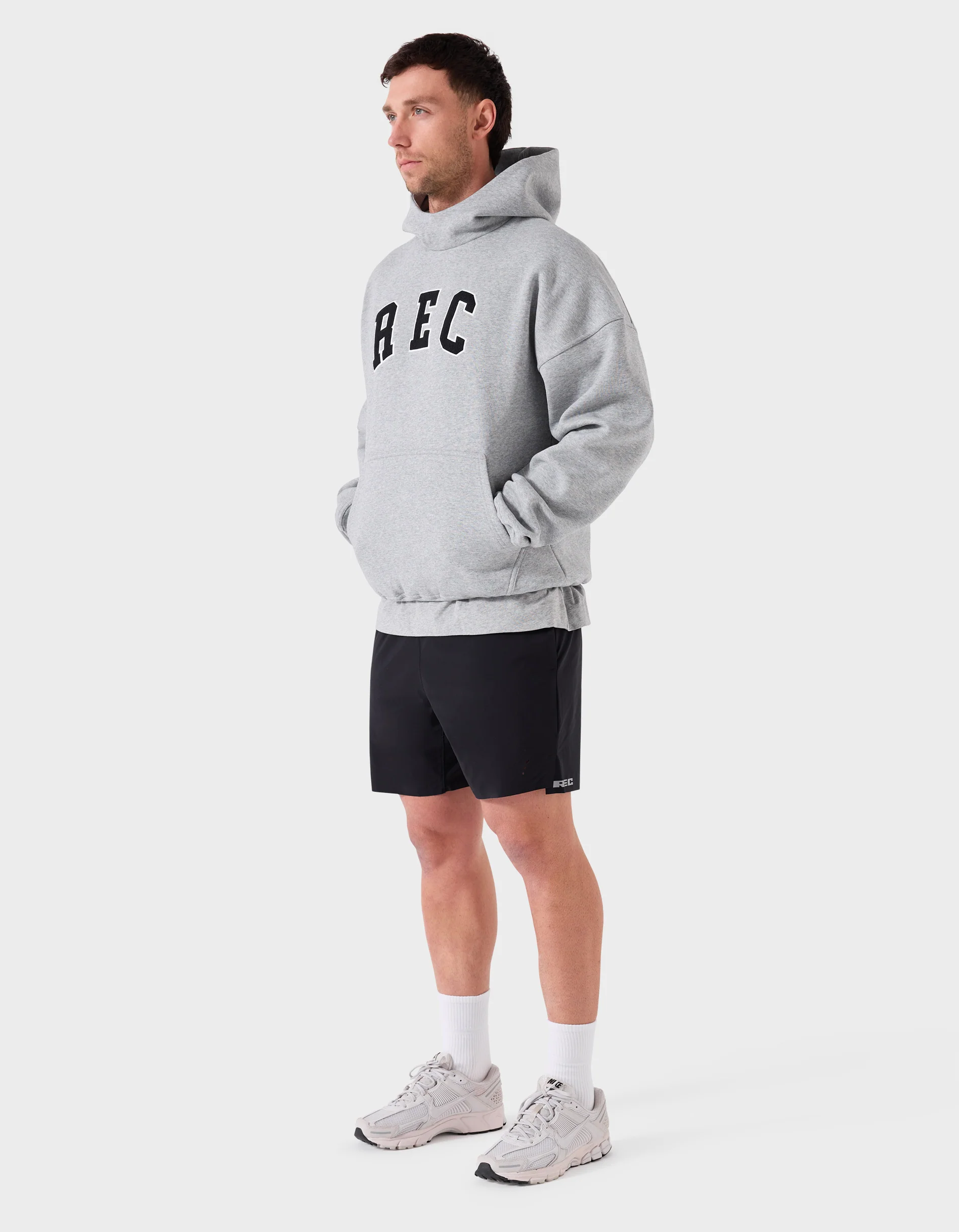 Mass Fleece REC Hood Grey Marle - Image 4