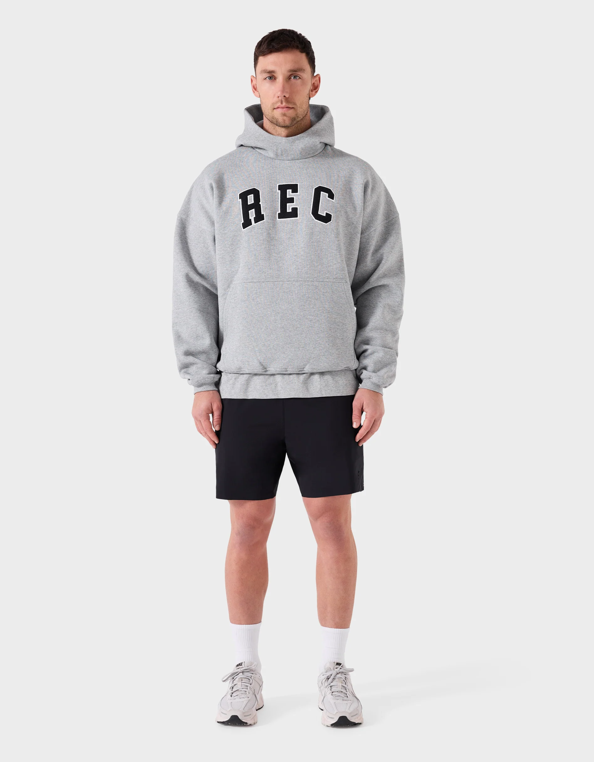 Mass Fleece REC Hood Grey Marle - Image 5