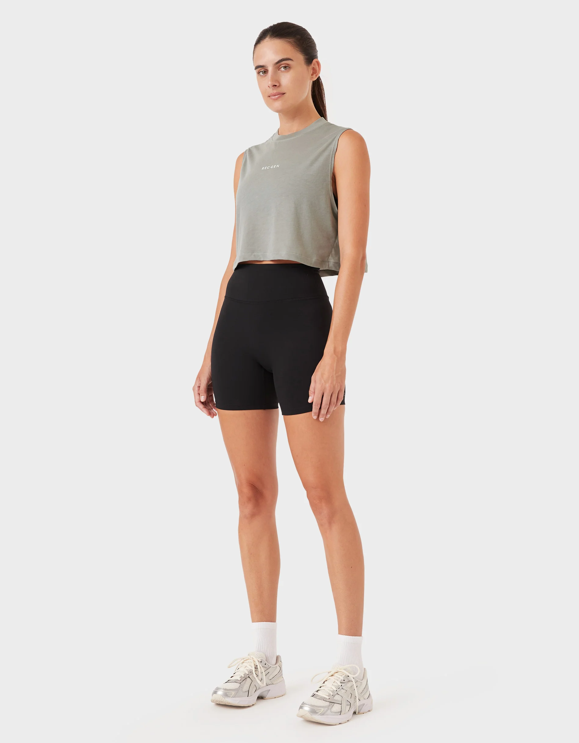 Oxy Float Crop Tank Dry Sage - Image 3