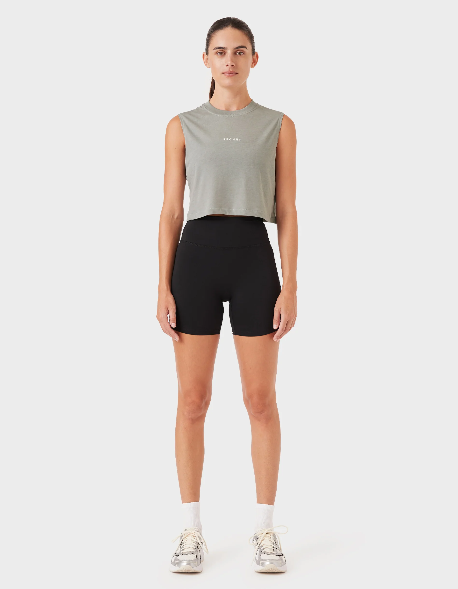 Oxy Float Crop Tank Dry Sage - Image 5