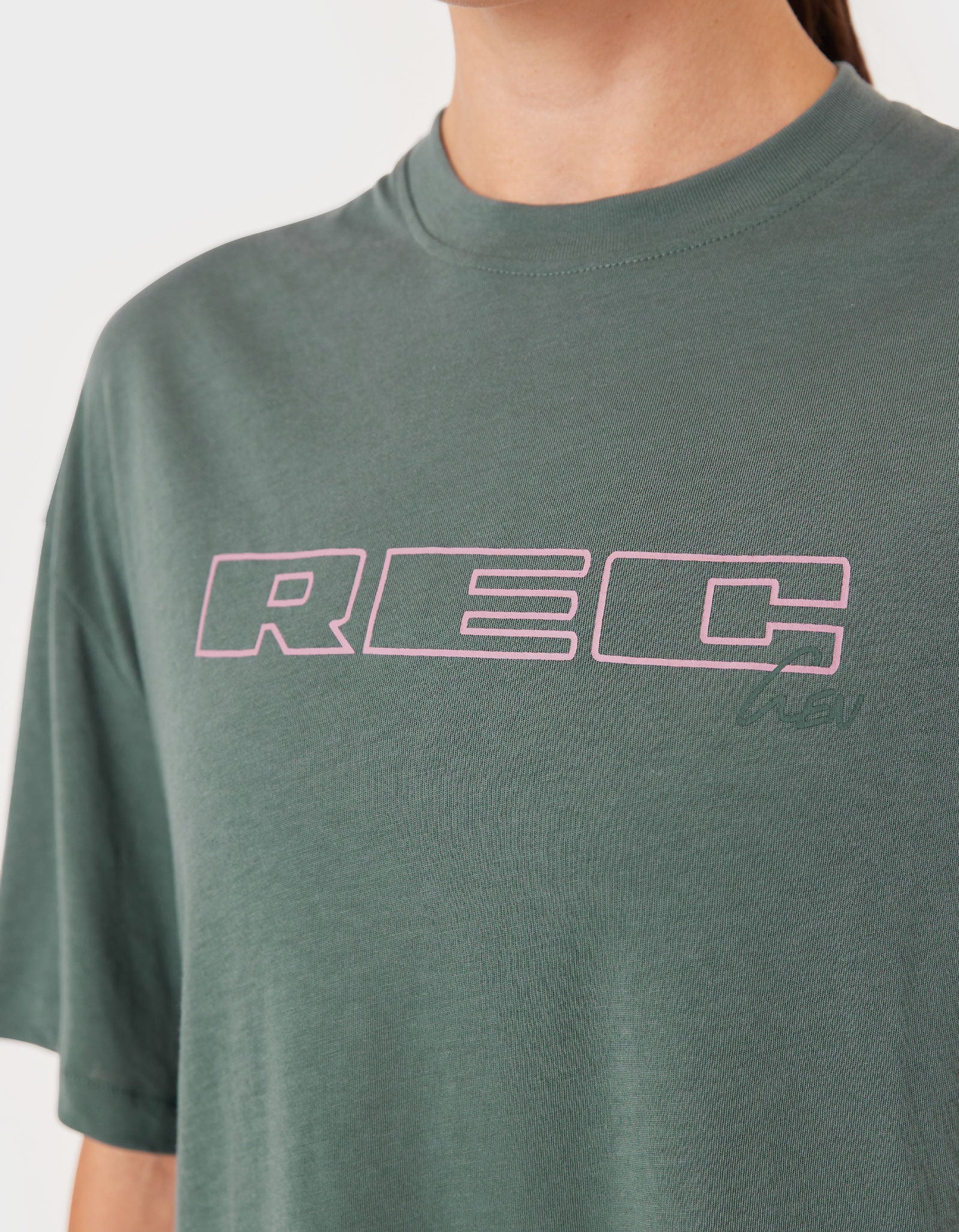 Oxy Float Crop Tee Dk Jade - Image 2